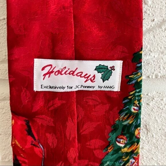 🚨4/$25 VINTAGE Christmas Silk Tie - Picture 8 of 8